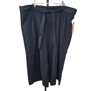 Ripzone Lounge Tie Waist Culottes Size  2X Black New With Tags